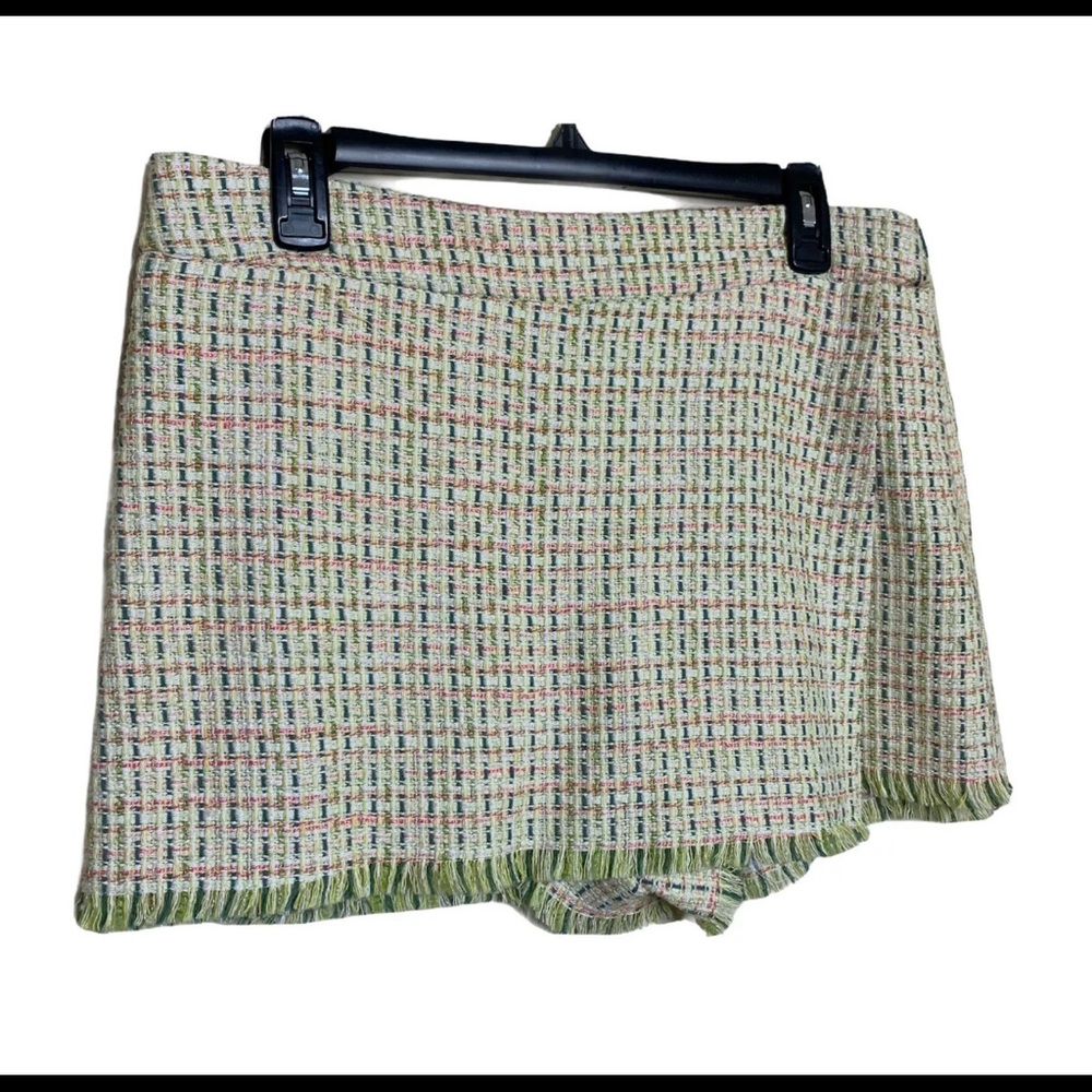 Zara Pink And Yellow Plaid Mini Skort